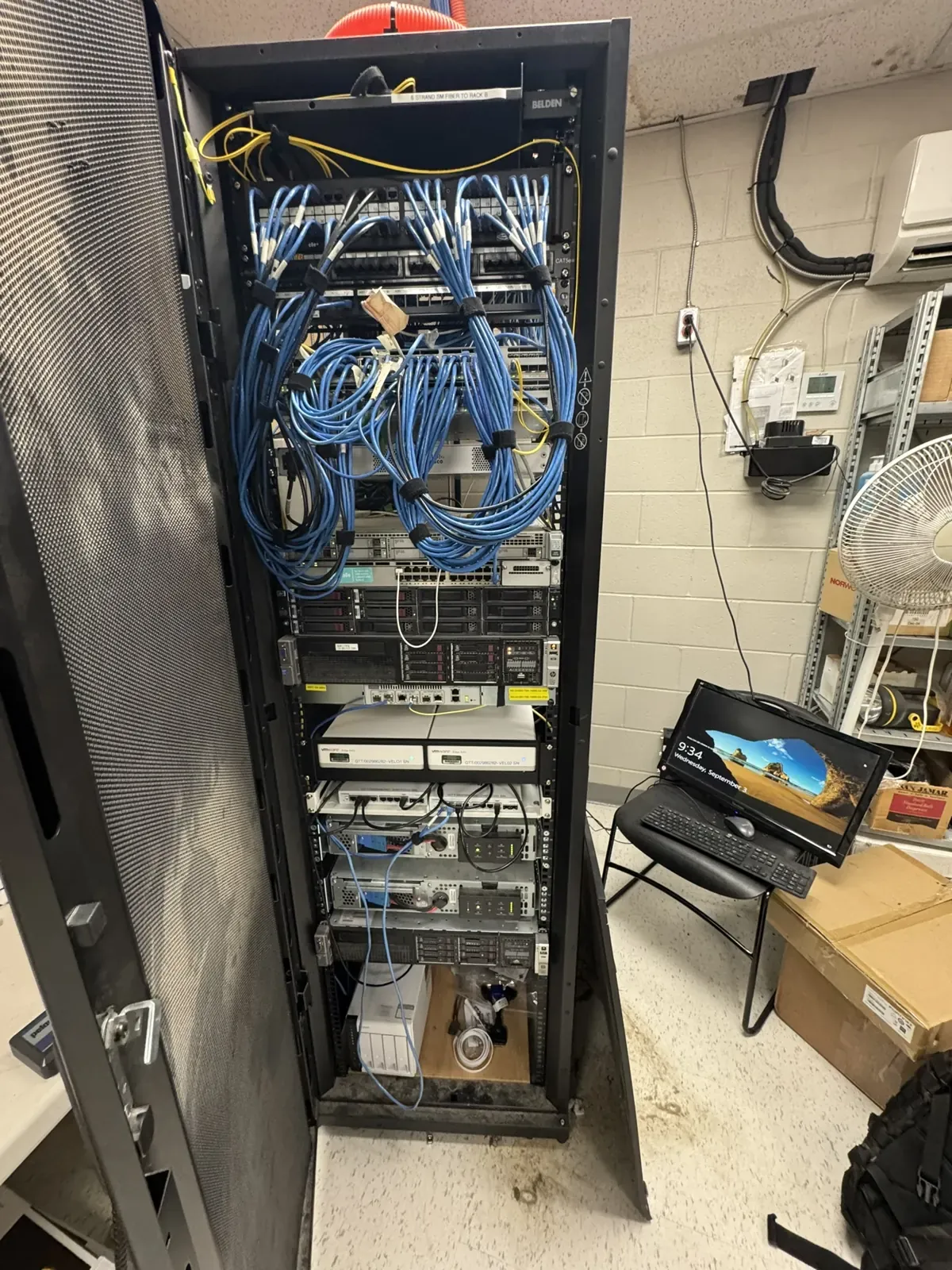 Field support scene at a client location