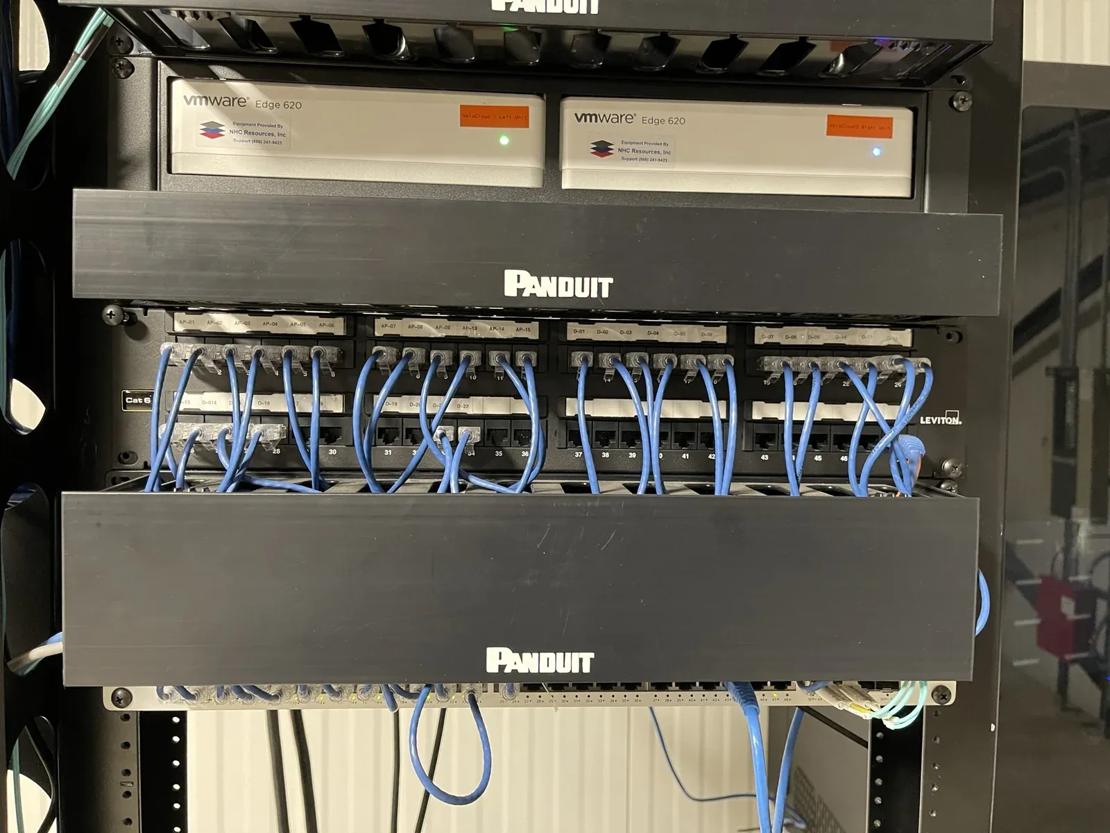 network rack and surveillance system setup